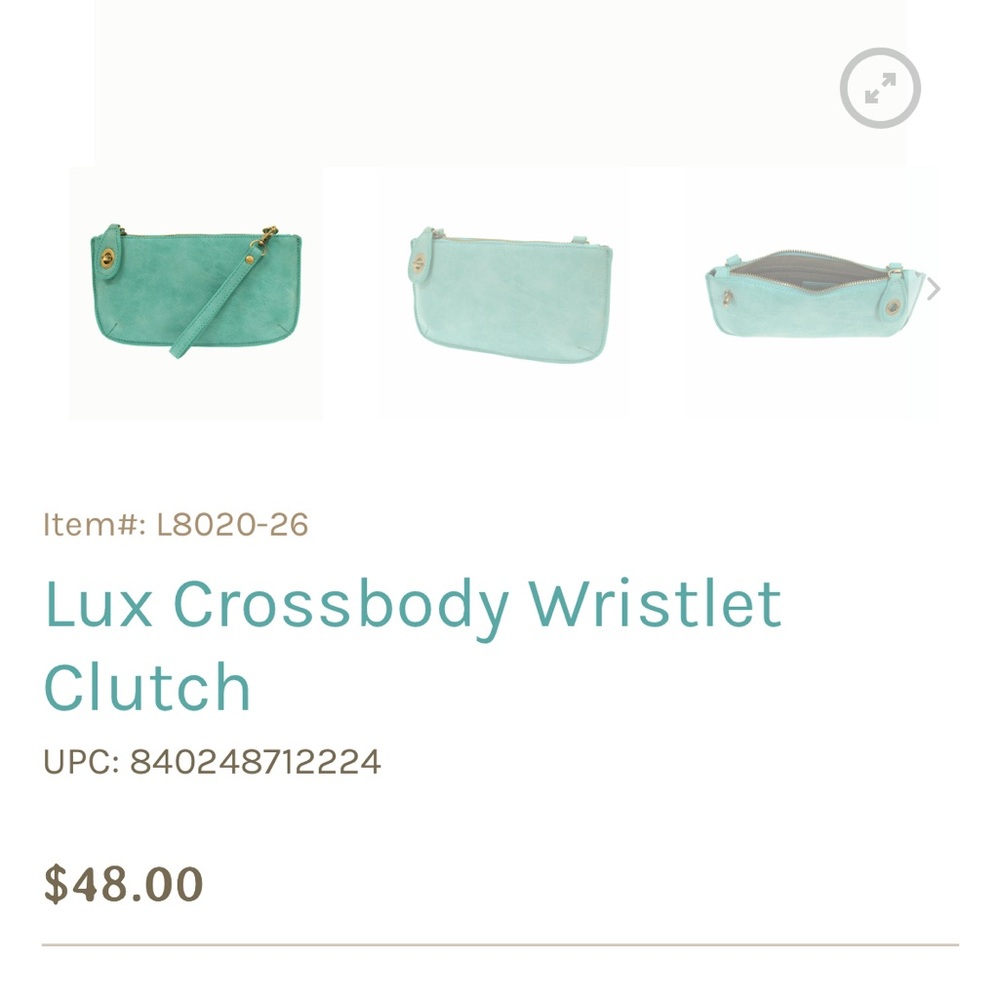 Joy Susan Turquoise Wristlet Clutch